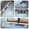 AXAGON HMC-7HX2 Wieloportovy hub USB 7in1, 5Gbps, 2x USB-A, 1x USB-C, 2x HDMI 4K/60Hz, GLAN, PD 100W, 15cm USB-C kabel